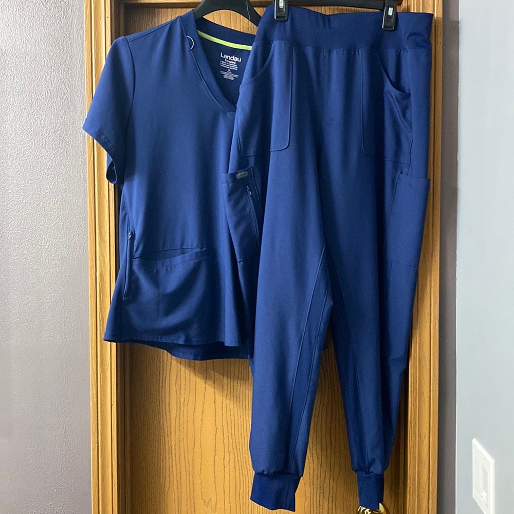 Landau Forward scrub pants and top
